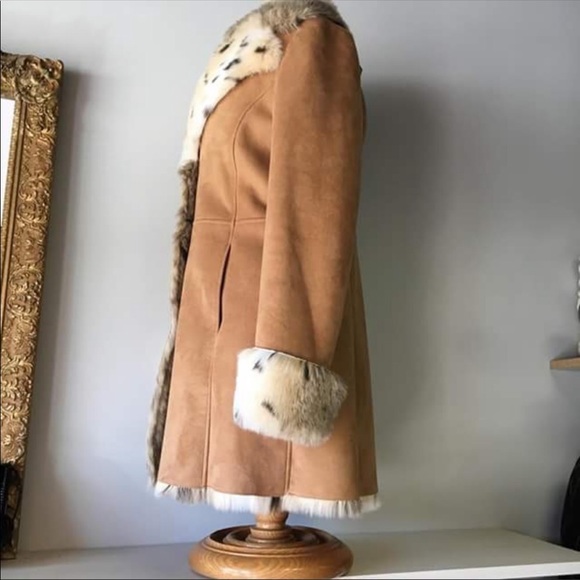 Talbots faux leopard and suede coat S - Picture 2 of 5